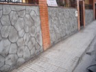 pavimento pared piedra irregular gris